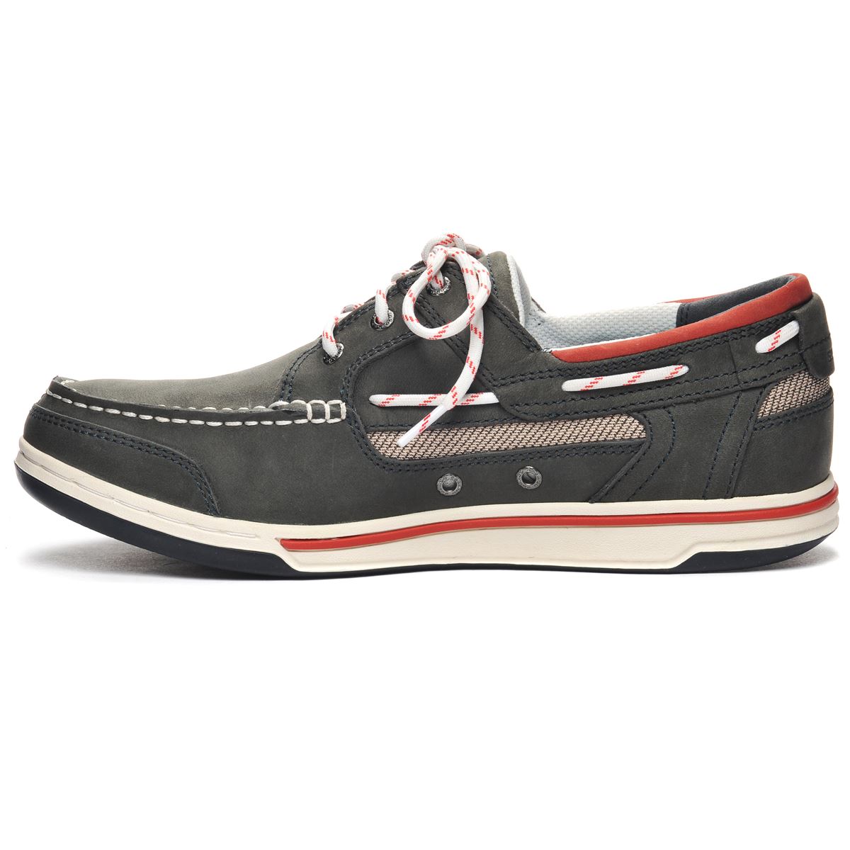 Sebago Triton Three Eyelets NBK – Scarpe Da Barca Uomo – Pelle Nabuk Cerata – Cucitura A Mano – Suola Antiscivolo