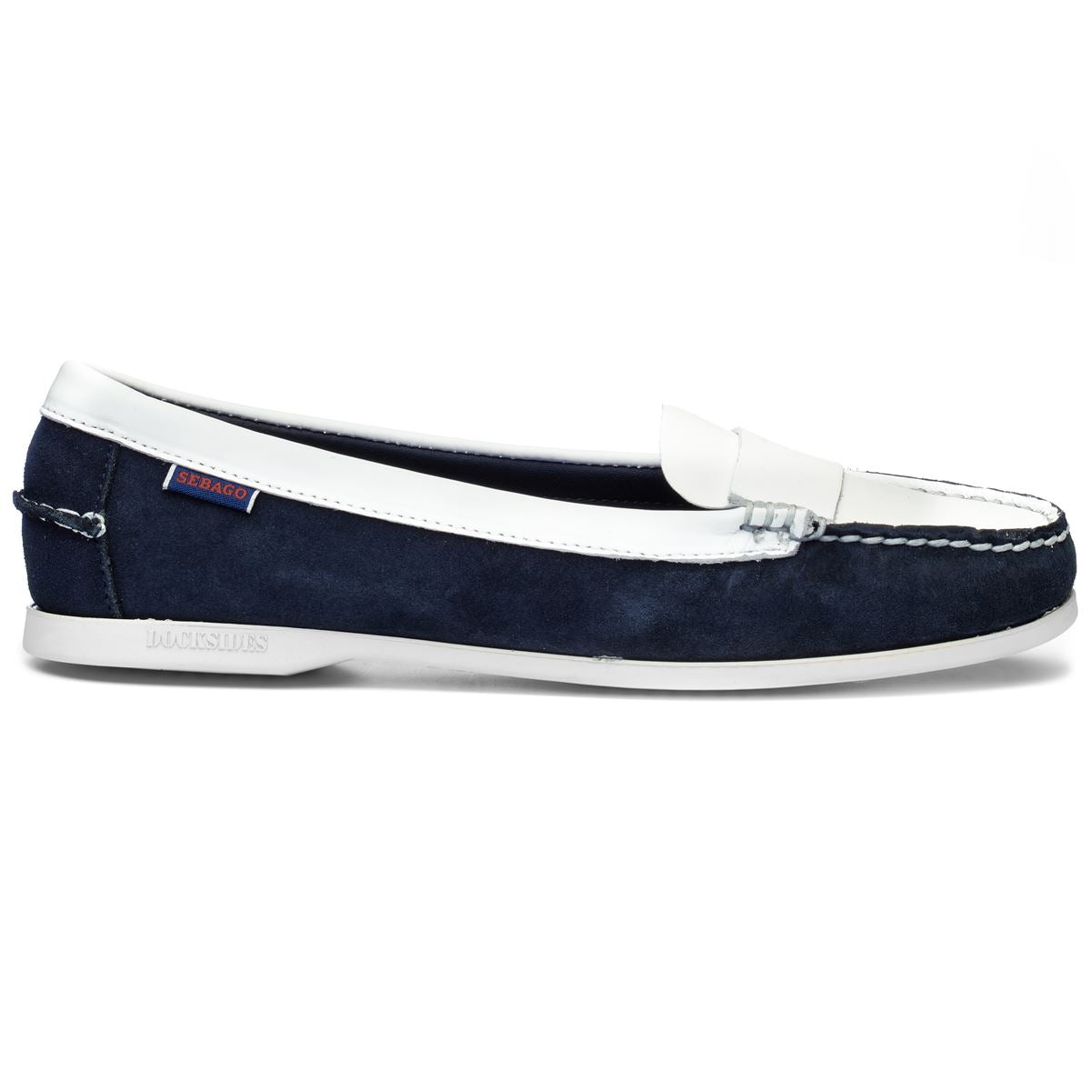 CAROLINE SUEDE LEA - NAVY WHITE