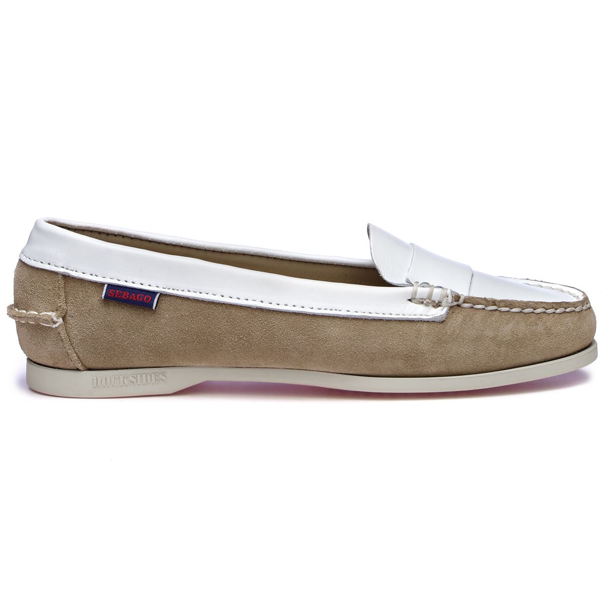 CAROLINE SUEDE LEA - BEIGE WHITE