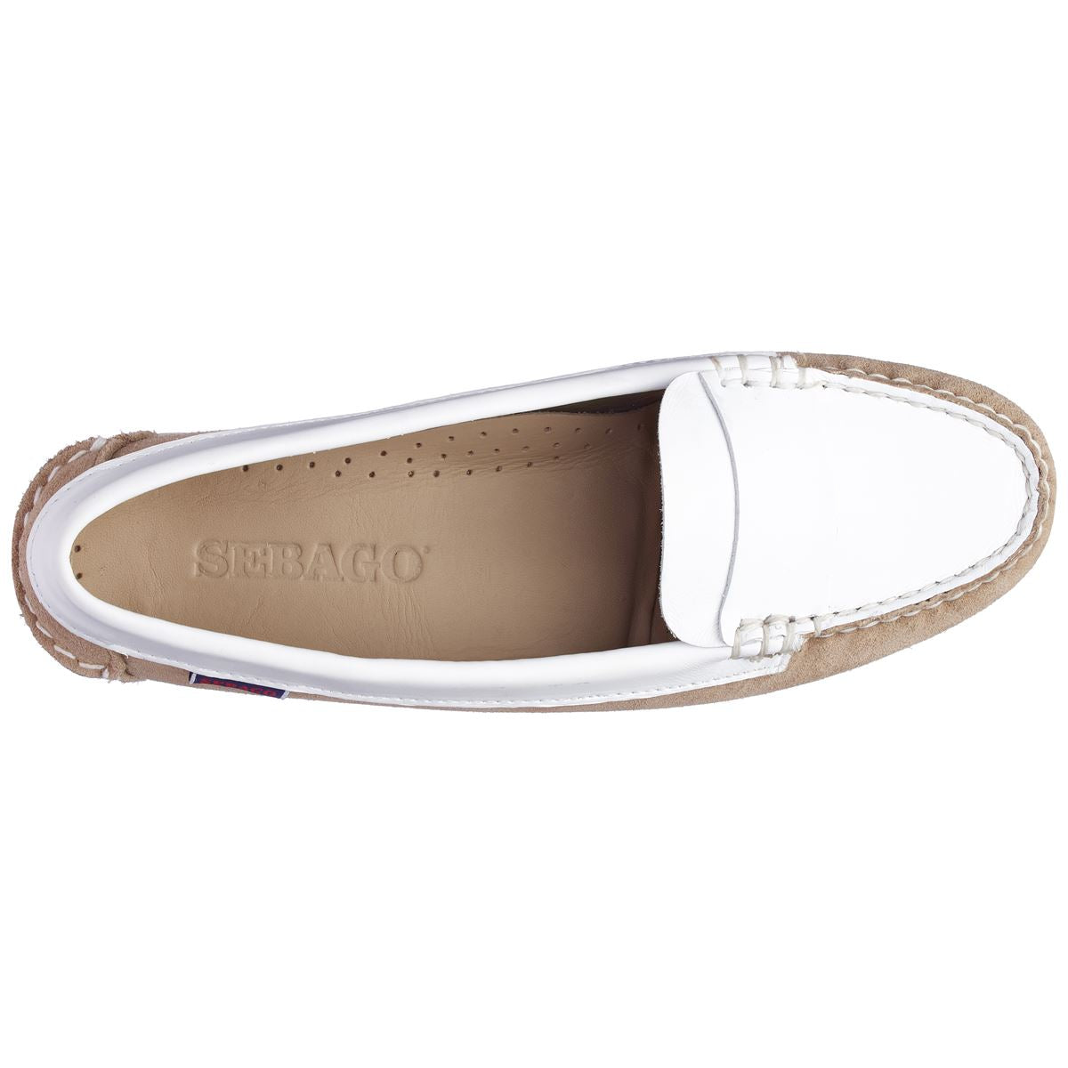 CAROLINE SUEDE LEA - BEIGE WHITE