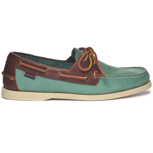 DOCKSIDES PORTLAND NBK WAXY - NAUTIC GREEN BROWN