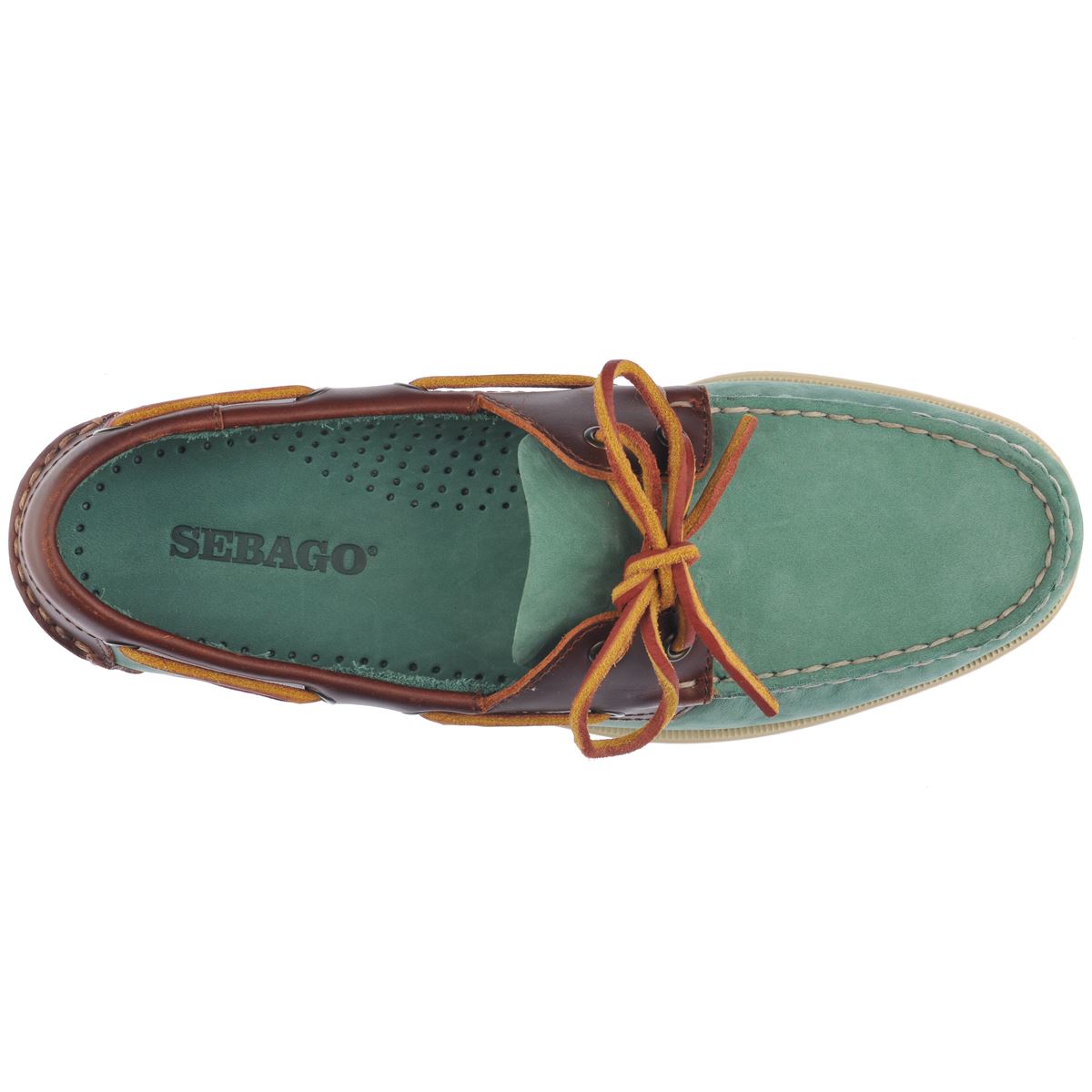 DOCKSIDES PORTLAND NBK WAXY - NAUTIC GREEN BROWN