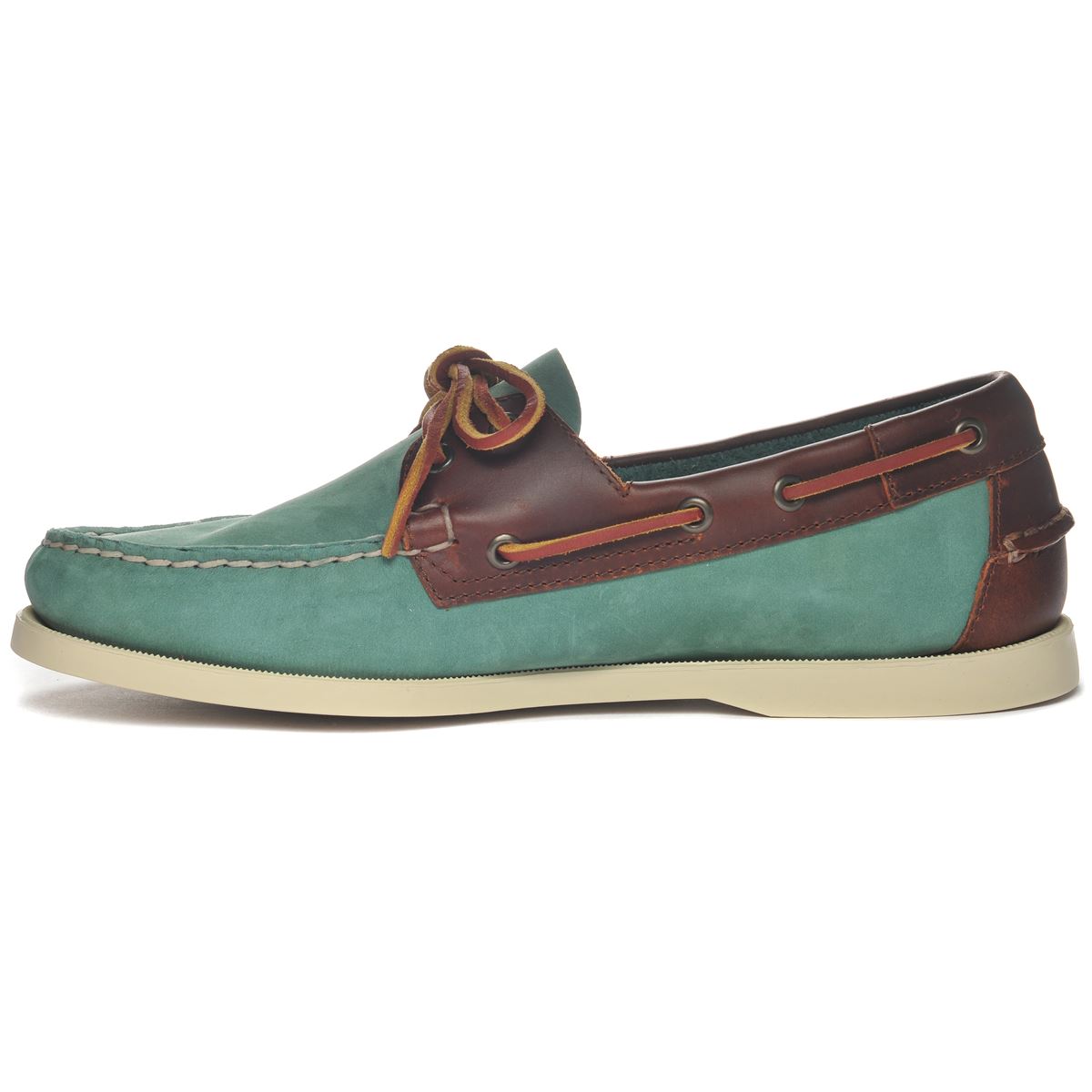 DOCKSIDES PORTLAND NBK WAXY - NAUTIC GREEN BROWN